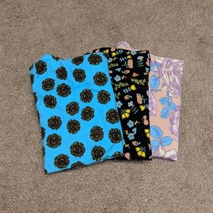 3 pairs tall and curvy Lula Roe Leggings